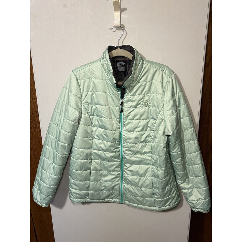 Gerry Women's Quilted Puffer Jacket seafoam Blue turquoise Size Large